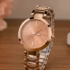 Women’s Designer Metal Analog Watch – Round Brown Dial Quartz Wristwatch | Stylish Fashion Watch with Additional Strap ( brown, OS )