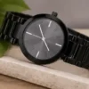 Women’s Designer Metal Analog Watch – Round Brown Dial Quartz Wristwatch | Stylish Fashion Watch with Additional Strap ( black, OS )