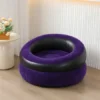 Inflatable Sofa Bed Chair with Foot Pump – Comfortable Air Lounge Chair for Indoor & Outdoor Use ( purple, OS )