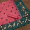 Silk Saree with Blouse, Khadi Silk Designer Printed Saree for Women, 1 Pc ( pink, Free Size )