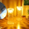 Crystal LED Night Lamp – USB Rechargeable Diamond Table Lamp with Warm Light for Bedroom, Living Room & Home Décor ( default, OS )