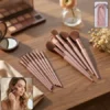 Professional Makeup Brush Set – 13 Piece Soft Bristle Cosmetic Brush Kit with Storage Pouch for Face & Eye Makeup ( default, OS )