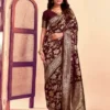 Jacquard Saree Everyday Elegance Collection ( maroon, OS )