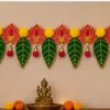 Craft Traditional Lotus Pan Toran with Artificial Marigold Flowers – Diwali Door Décor ( default, OS )