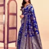 Jacquard Saree Everyday Elegance Collection ( Royal Blue, OS )