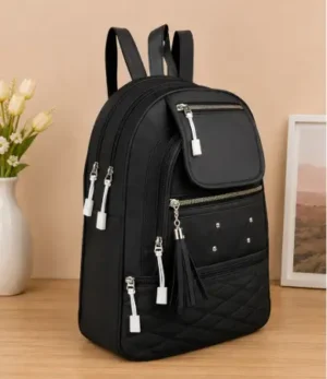Women's PU Leather Handbag – Stylish Multi-Compartment Shoulder Tote Bag for Office, Travel & Daily Use ( black, OS )