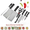 8 Piece Stainless Steel Kitchen Knife Set with Scissor, Peeler & Sharpener ( default, Standard )