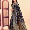 Jacquard Saree Everyday Elegance Collection ( blue, OS )