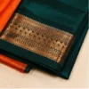 Special Paithani Silk Saree for Women with Art Silk Blouse Piece ( orange, Free Size )