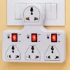 4 Socket 3 Switch Multi Plug 6A – Universal Travel Extension Board with Safety Switches | 600W ( white, OS )