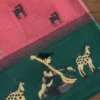Silk Saree with Blouse, Khadi Silk Designer Printed Saree for Women, 1 Pc ( pink, Free Size )