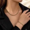 Gold-Plated CZ Wedding Jewellery Set