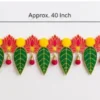 Craft Traditional Lotus Pan Toran with Artificial Marigold Flowers – Diwali Door Décor ( default, OS )