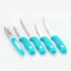 Kitchen Knife Set with Stand – 4 Knives & 1 Peeler | ABS Plastic Stand | Women’s 1st Choice | Blue ( default, Standard ).