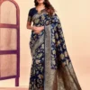 Jacquard Saree Everyday Elegance Collection ( blue, OS )