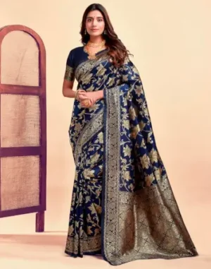 Jacquard Saree Everyday Elegance Collection ( blue, OS )