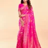 Jacquard Saree Everyday Elegance Collection ( pink, OS )