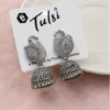 Fresh Vibes Combo of 6 Traditional Jhumka Earrings – Oxidised Silver Plated Lightweight Jhumkas for Women & Girls ( silver, OS )