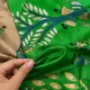 Silk Saree with Blouse, Khadi Silk Designer Printed Saree for Women,1 Pc ( brown, Free Size )
