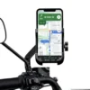 Motorcycle Bicycle Waterproof Mobile Stand, Adjustable Handlebar Phone Holder for Bike & Scooter ( black, OS )