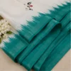 Digital Print Cotton Linen Saree with Blouse ( blue, Free Size )