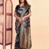 Jacquard Saree Everyday Elegance Collection ( blue, OS )