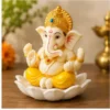 Lord Ganesha Idol for Home Decor & Pooja, Cute Ganpati Murti, Resin, 1 Pc ( multicolor, OS )