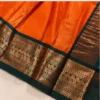 Special Paithani Silk Saree for Women with Art Silk Blouse Piece ( orange, Free Size )