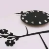Stylish Tree Coffee Cup Acrylic Wall Clock – Modern Plastic Design, All-Purpose ( black, Standard ).