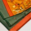 Silk Saree with Blouse, Khadi Silk Designer Printed Saree for Women, 1 Pc ( Teal, Free Size )
