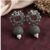 Fresh Vibes Combo of 6 Traditional Jhumka Earrings – Oxidised Silver Plated Lightweight Jhumkas for Women & Girls ( silver, OS )