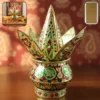 Traditional Decorative Pooja Kalash with Lotus Crown Design for Rituals (1 Set) ( default, OS )