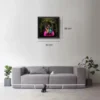 New Attractive Radha Krishna Painting | Framed Watercolor Religious Artwork, 30 x 30 cm, Synthetic Material. ( default, Standard )