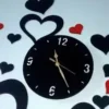 Amazing Stand Heart Acrylic Wall Clock – Modern Plastic Design, All-Purpose ( default, Standard ).