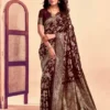 Jacquard Saree Everyday Elegance Collection ( maroon, OS )