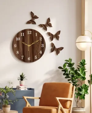 Wenge Wooden Analog Wall Clock
