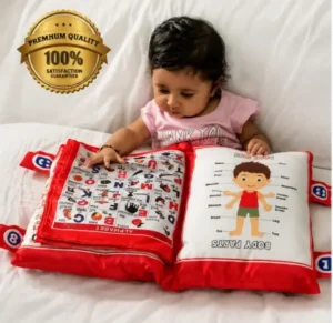 Alphabet Character Kids Pillow – Soft Cotton Printed Baby Pillow | Educational Letter Cushion for Kids ( red, OS )