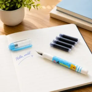 Liquid Ink Pen Set – Cute Cartoon Design with Refillable Cartridges ( default, OS )