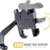 Motorcycle Bicycle Waterproof Mobile Stand, Adjustable Handlebar Phone Holder for Bike & Scooter ( black, OS )
