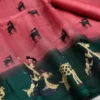 Silk Saree with Blouse, Khadi Silk Designer Printed Saree for Women, 1 Pc ( pink, Free Size )