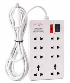 8 Socket Extension Board with 2 Meter Cable | 6A Heavy Duty Power Strip | Universal Multi Plug Extension Board for Home & Office ( default, OS )