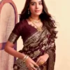 Jacquard Saree Everyday Elegance Collection ( maroon, OS )