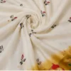 Digital Print Cotton Linen Saree with Blouse ( yellow, Free Size )