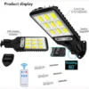 High-Power Solar LED Street Light with Motion Sensor & Remote Control ( default, OS )