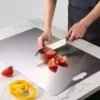 Stainless Steel Chopping Board 35 x 25 CM | Multipurpose Kitchen Cutting Board | Dishwasher Safe | Silver | Pack of 1