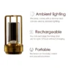 Crystal Lantern Table Lamp – 3 Colors Rechargeable LED ( default, Standard )