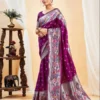Magenta color banarasi silk saree