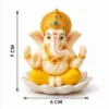 Lord Ganesha Idol for Home Decor & Pooja, Cute Ganpati Murti, Resin, 1 Pc ( multicolor, OS )
