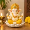 Lord Ganesha Idol for Home Decor & Pooja, Cute Ganpati Murti, Resin, 1 Pc ( multicolor, OS )