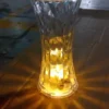 Crystal LED Night Lamp – USB Rechargeable Diamond Table Lamp with Warm Light for Bedroom, Living Room & Home Décor ( default, OS )